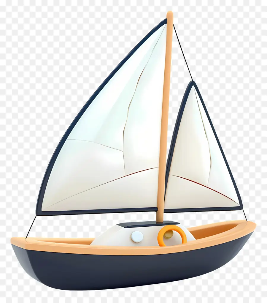 Boot Segel Holzboot Segelboot kleines Schiff - Kleines Holzboot mit weißen Segeln
