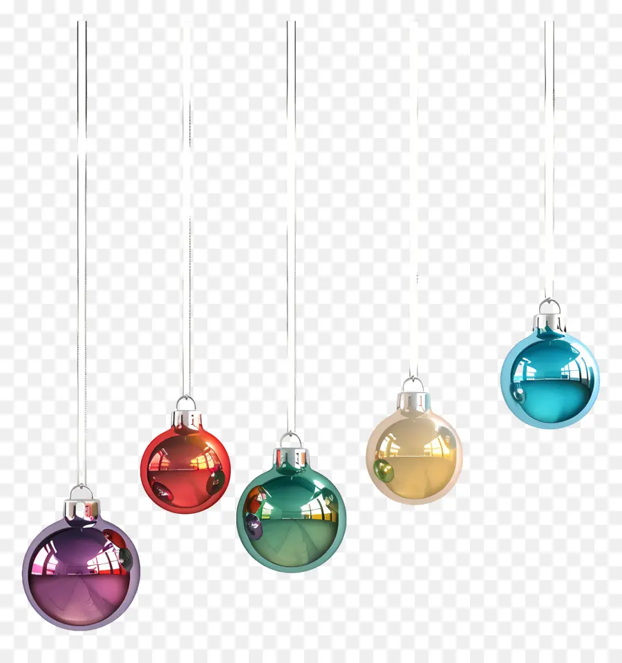 Ornamento di natale - Ornamenti colorati sulla corda forma albero di Natale
