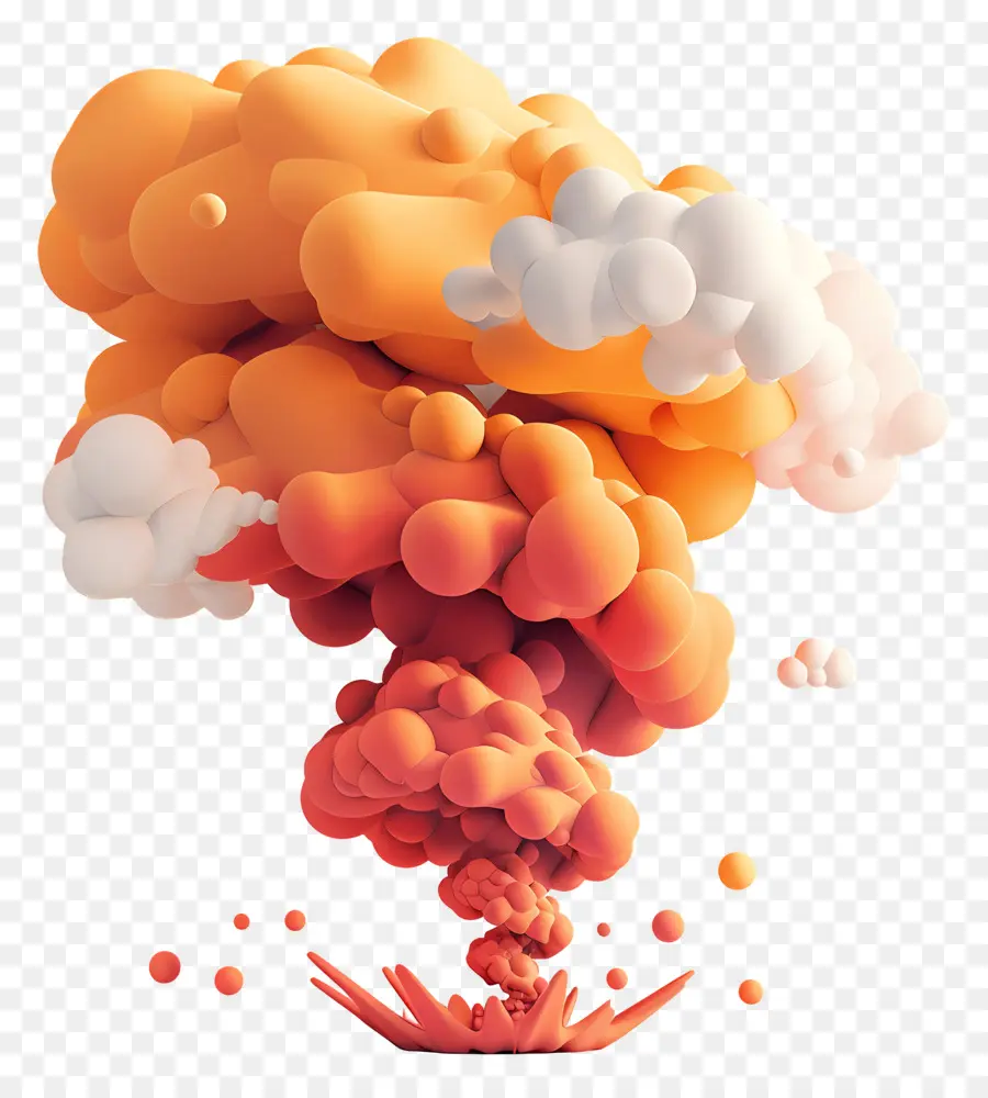 Tornado Explosions Chaos Destruction Smoke - Esplosioni caotiche colorate in una posizione sconosciuta