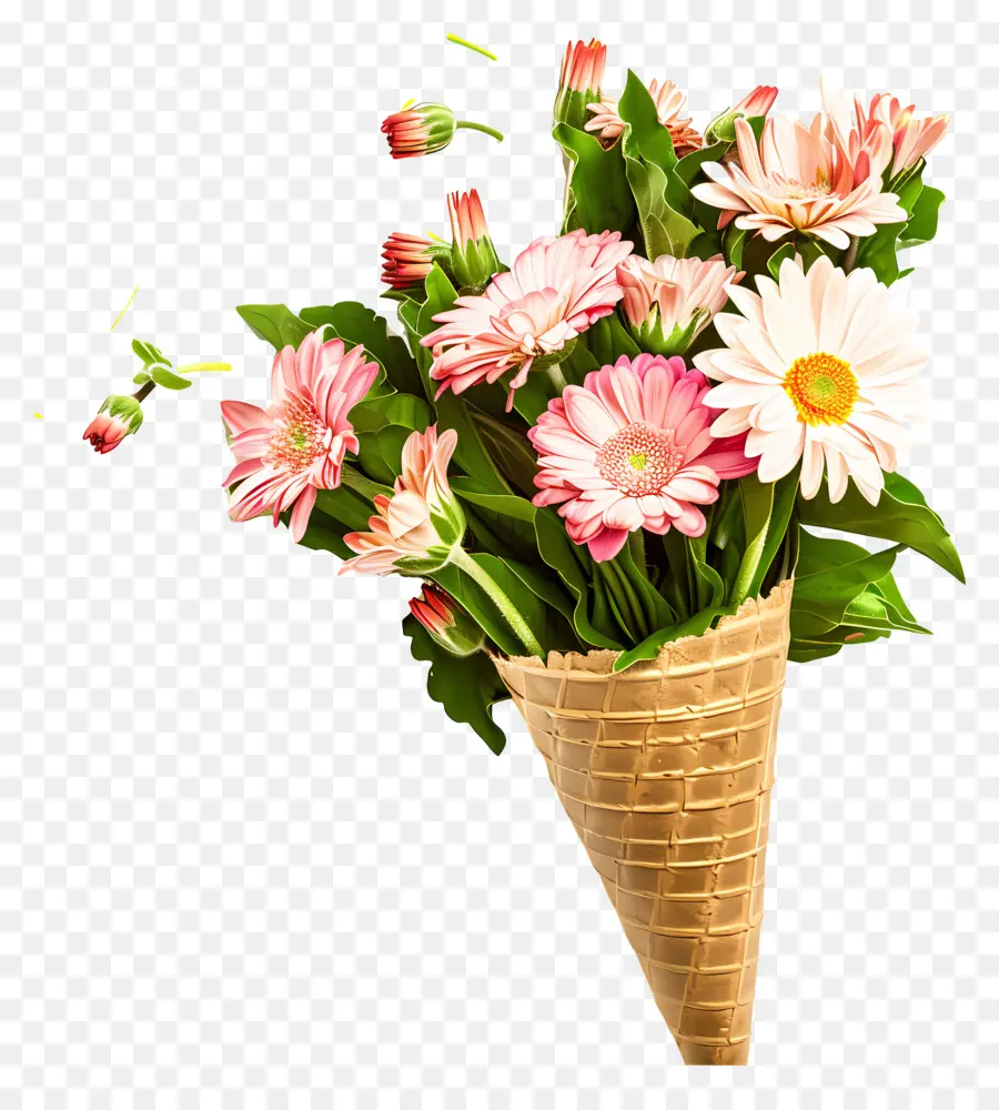 la disposizione dei fiori - Daisie appassite in vaso a forma di cono. 
Realismo: 5