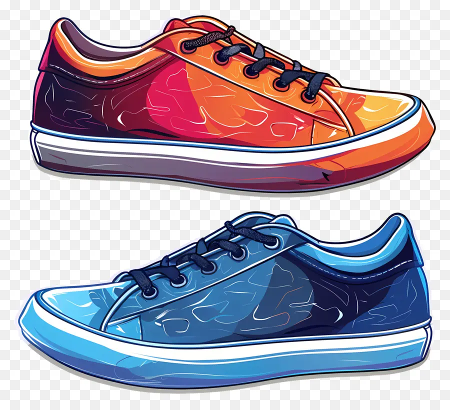 scarpe da ginnastica da uomo sneaker su scarpe scarpe da ginnastica in pelle scamosciata - Sneaker da uomo in blu e rosso