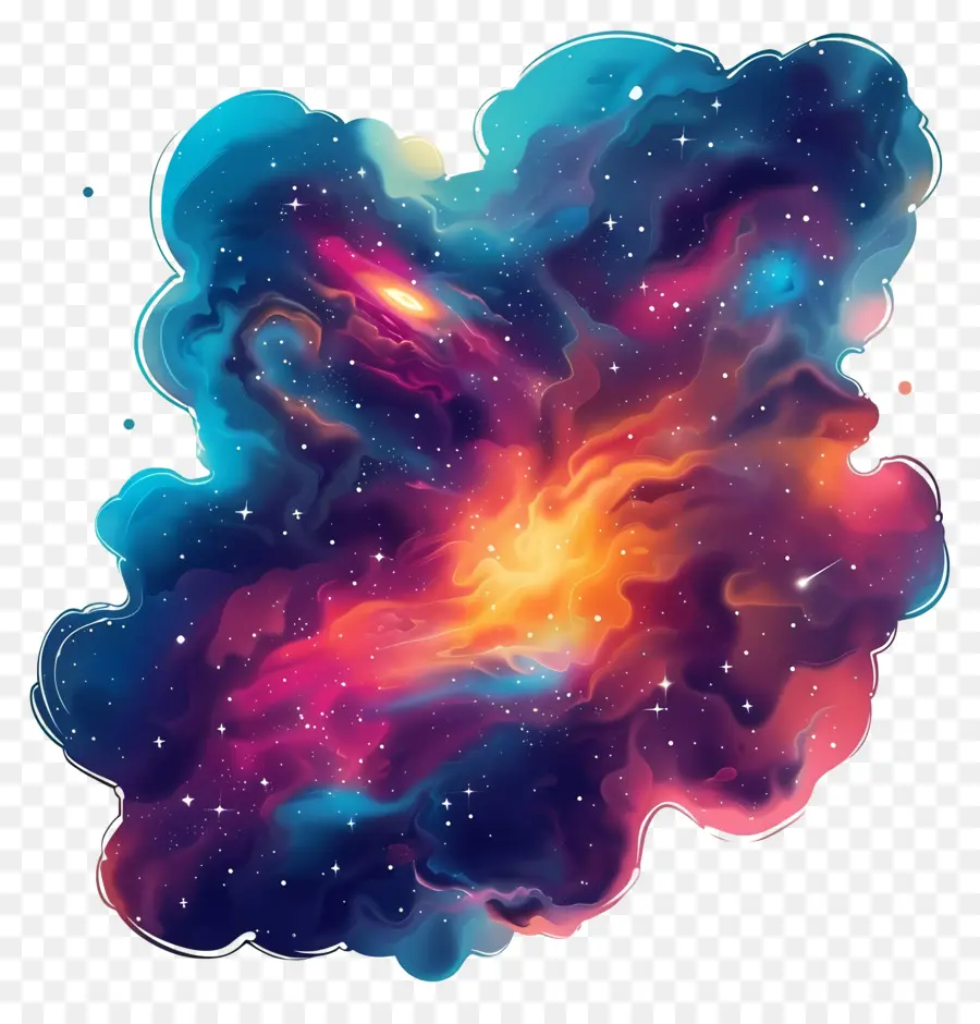 Nebulae Nebula Spazio astronomico celeste - Nebula vorticosa colorata nello spazio scuro