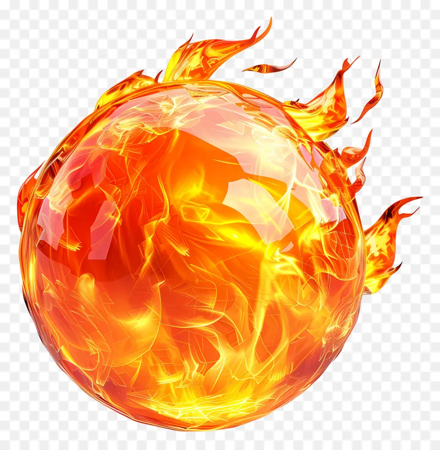 quả cầu lửa - Red Flame Ball mở rộng trên nền đen