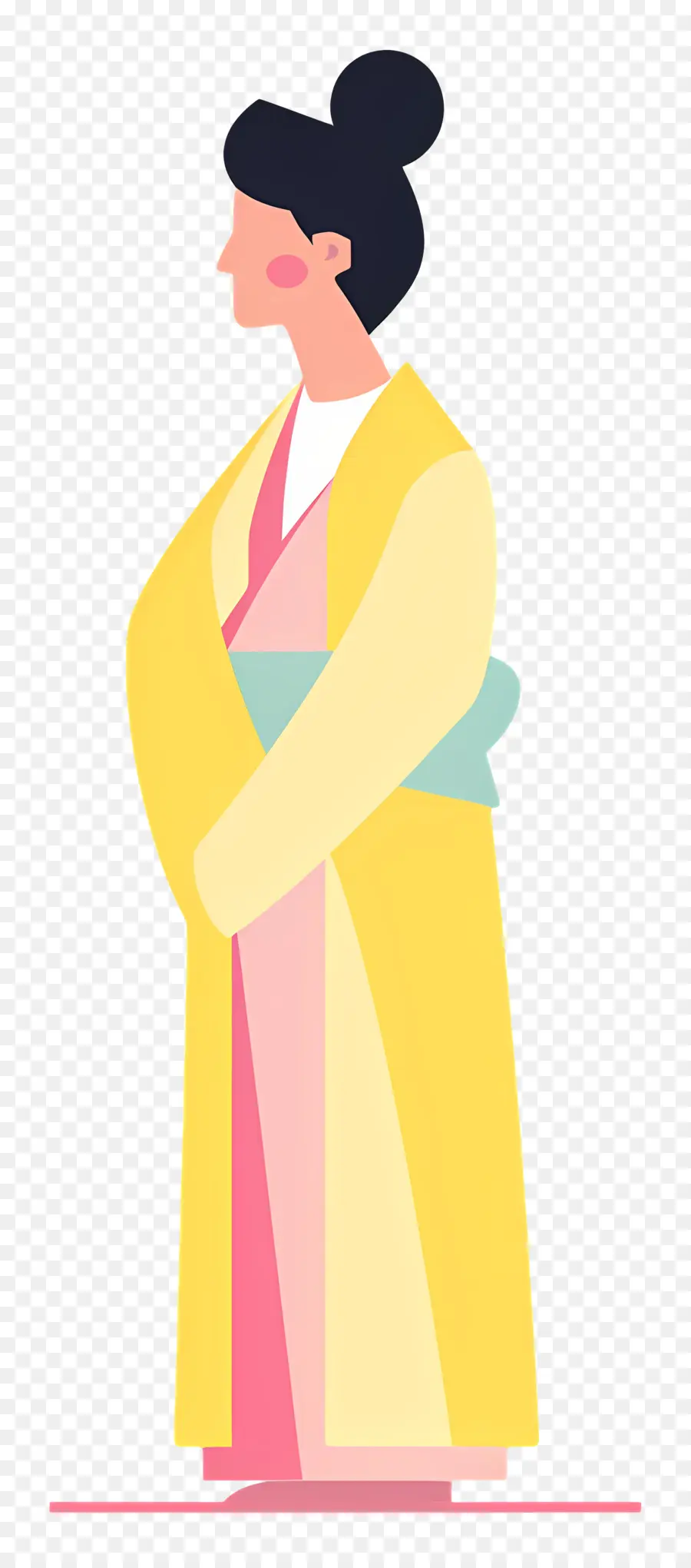 Người phụ nữ Kimono Quần áo truyền thống Thời trang Nhật Bản Geisha - Người phụ nữ truyền thống của Nhật Bản ở kimono, guốc, chiêm nghiệm