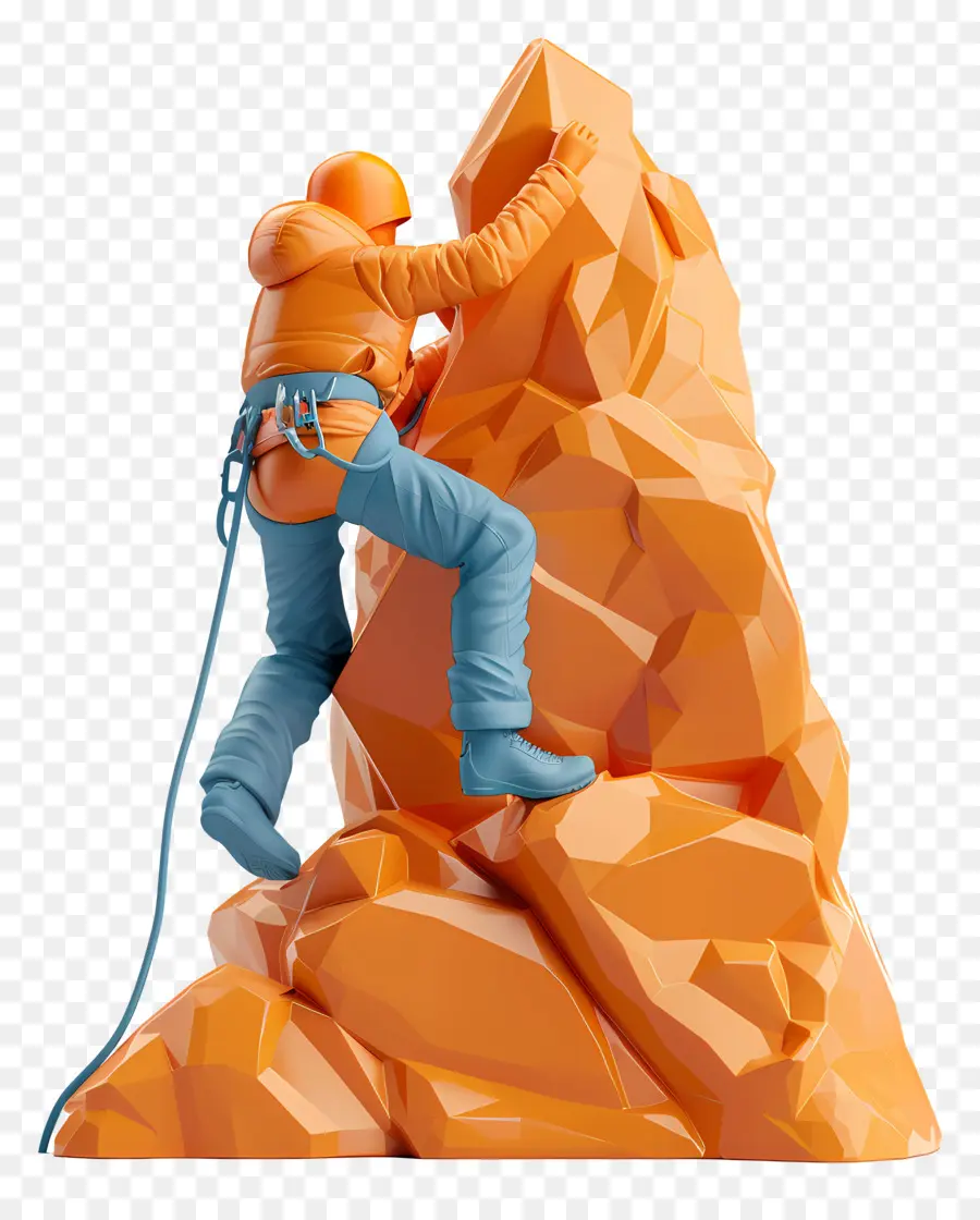 climbing rock climbing low poly climber harness