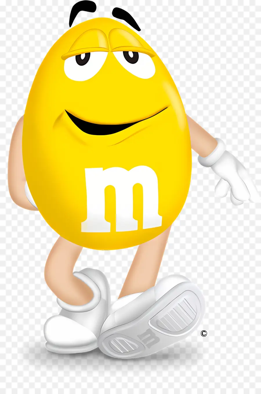 Smiley Candy Yellow Runde lächeln - Glückliche gelbe Süßigkeiten mit Schuhen, lächeln