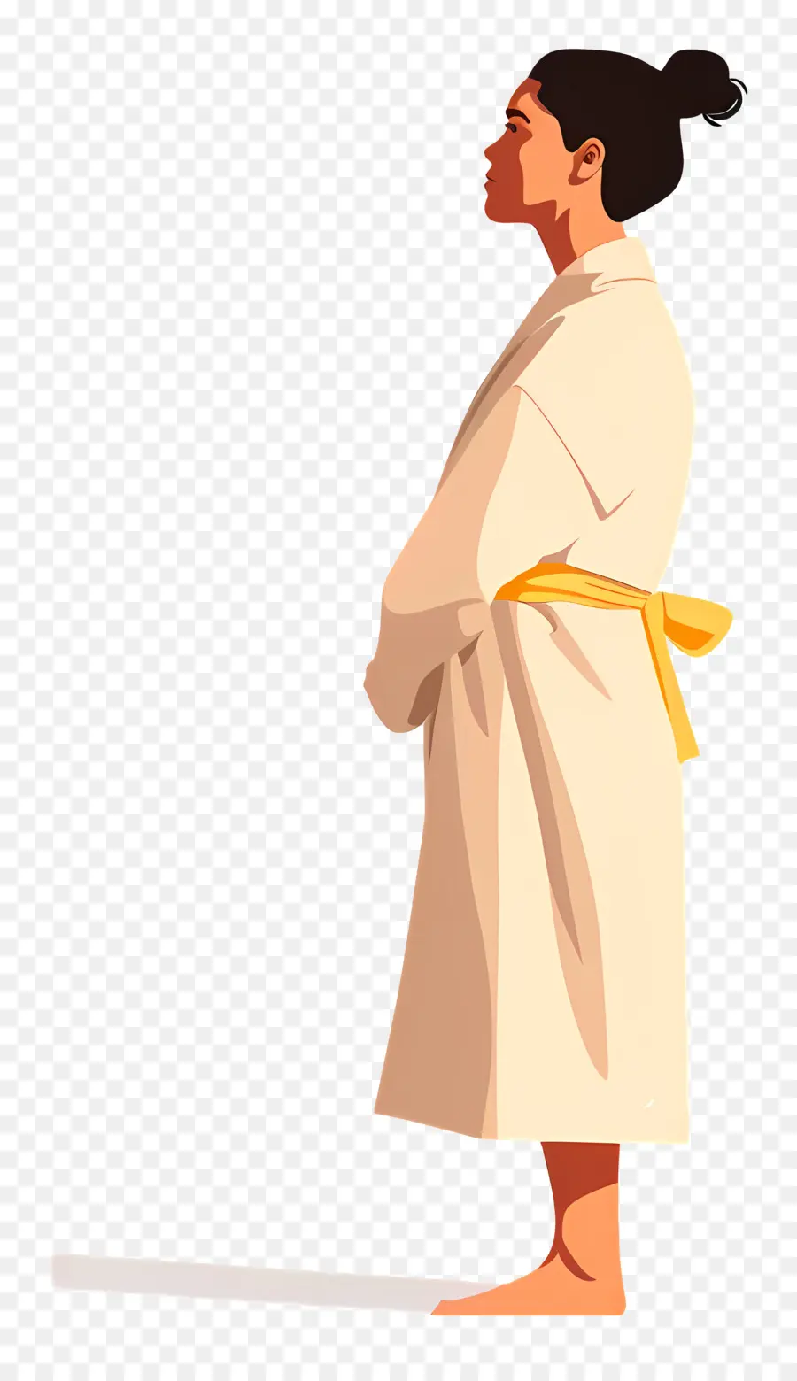 woman female robe belt white fabric
