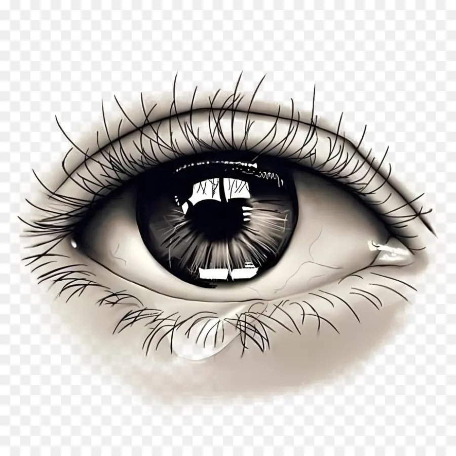 Protezione agli occhi La cura degli occhi che piange la tristezza - Iris dorato, occhio lacrimoso, sentirsi triste