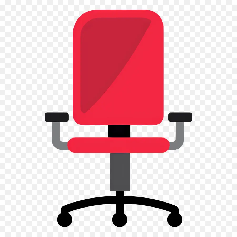 Metallrahmen - Roter Bürostuhl mit verstellbarer Rückenlehne, Armlehnen