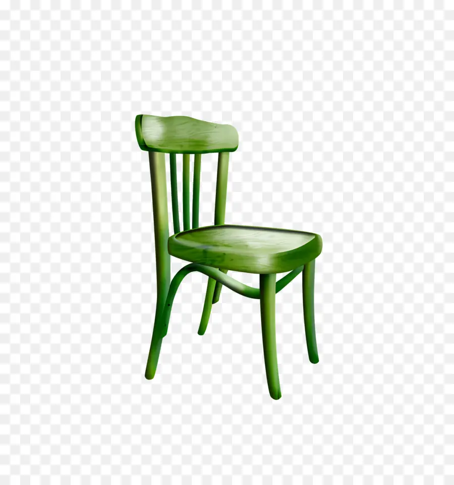 Ghế đồ nội thất ghế gỗ màu xanh lá cây trang trí nhà - Ghế gỗ xanh trong tình trạng tốt