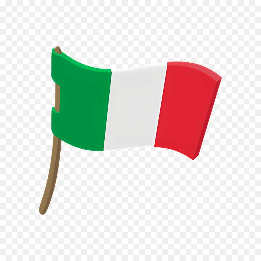 Bandiera bandiera italiana di Italia Bandiera italiana Verde Bianco - Bandiera italiana ondeggiando con strisce verdi, bianche e rosse