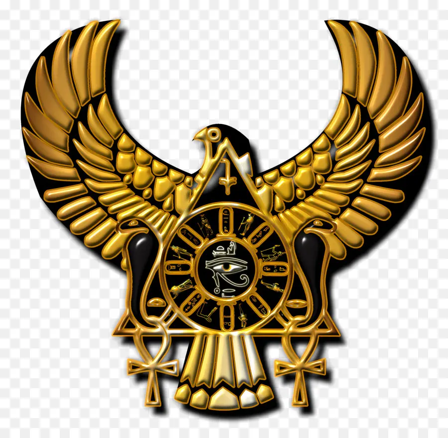 ali - Golden Eagle che tiene l'orologio con ali incrociate