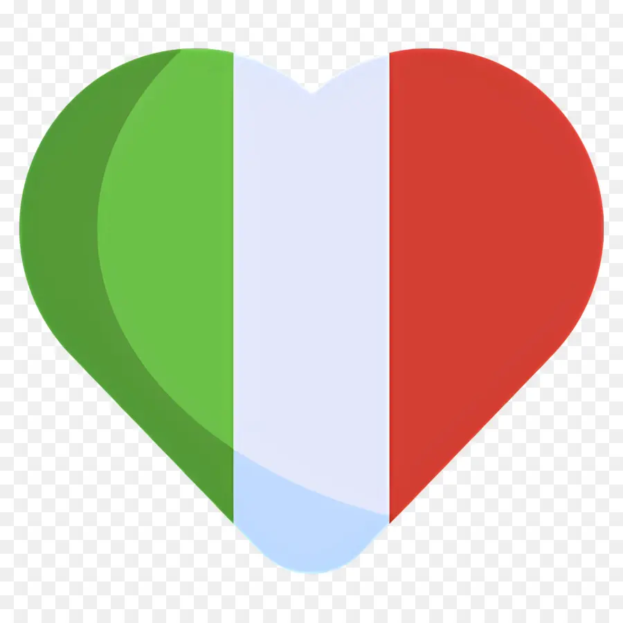 italy flag italian flag heart green white