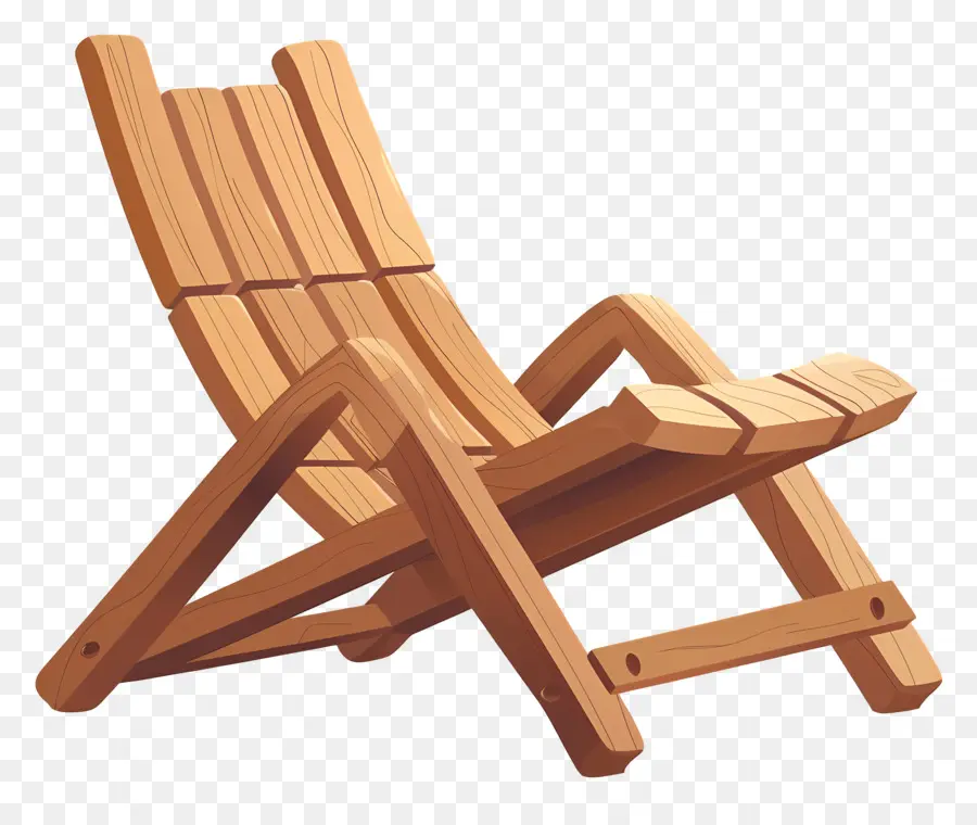 sedia in legno in legno sedia da giardino design minimalista in legno naturale costruzione - Semplice sedia da giardino in legno senza ammortizzazione