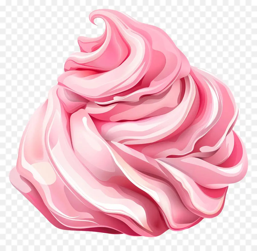 Baiser Cookie Pink Zuckergusszucker Flauschige Textur - Nahaufnahme der rosa flauschigen Zuckergusswolke