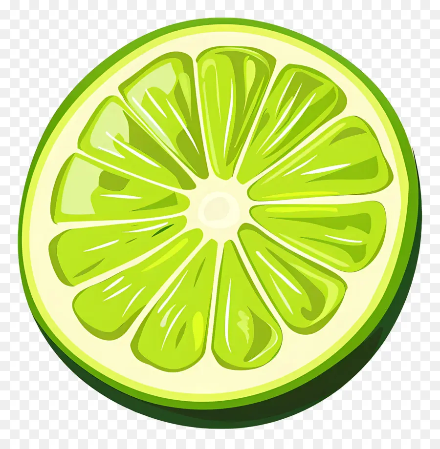 grüner Lime Lime Citrus Fruit Green grün - Halbiert Kalk mit Samen, hellgrüne Haut