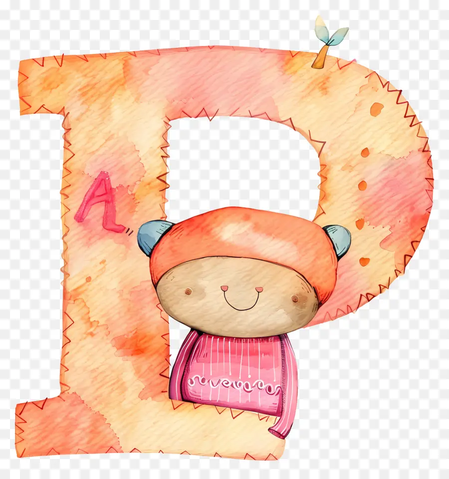 alphabet letters cartoon cute letter p bear