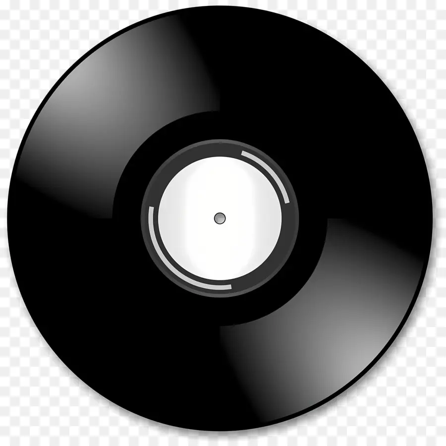 CD Vinyl Record Black Black White Label Music - L'immagine ricorda il record in vinile nero con l'etichetta