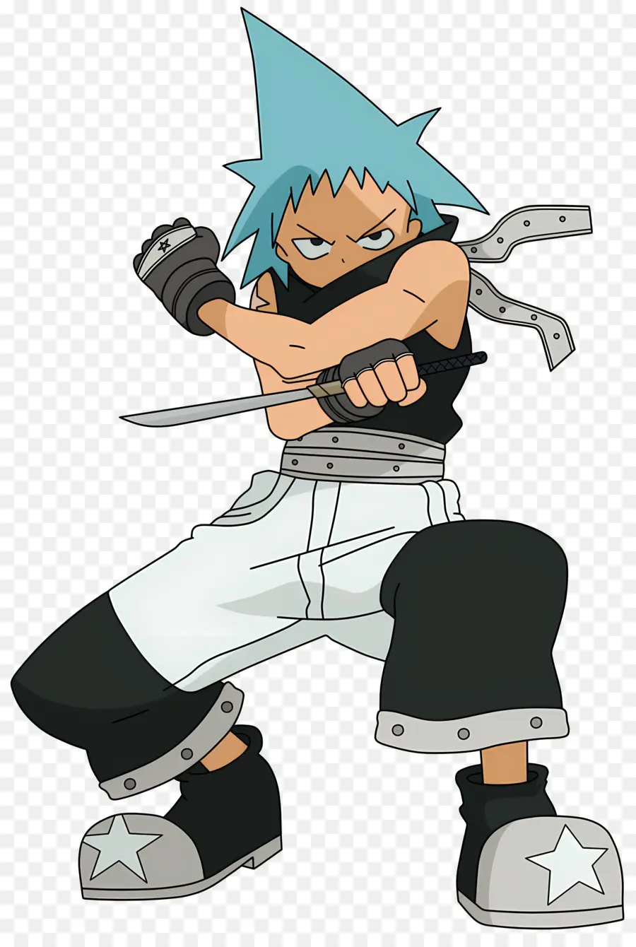 soul eater cartoon character swords animation action pose