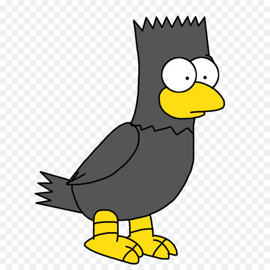 cartoon Vogel - Cartoon grauer Vogel mit strenger Ausdruck und Stiefeln