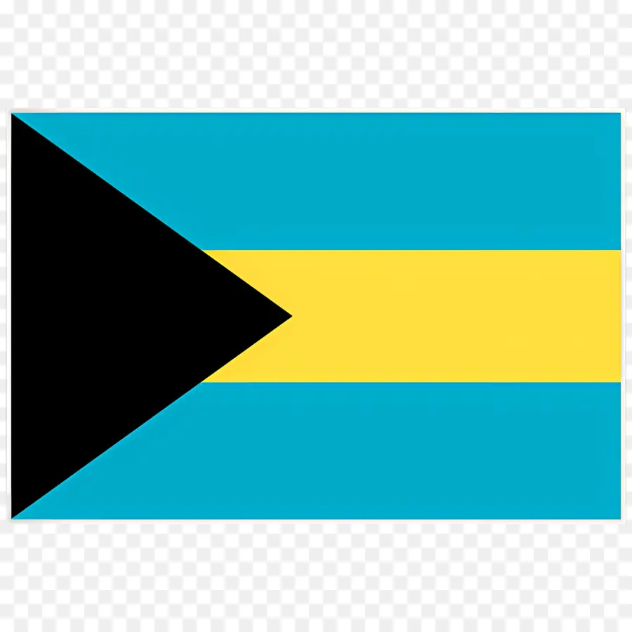 Bandiera delle Bahamas Bahamas Flag giallo e blu bandiera bandiera Simbolismo Bahamian Culture - Bandiera delle Bahamas con triangoli gialli e blu