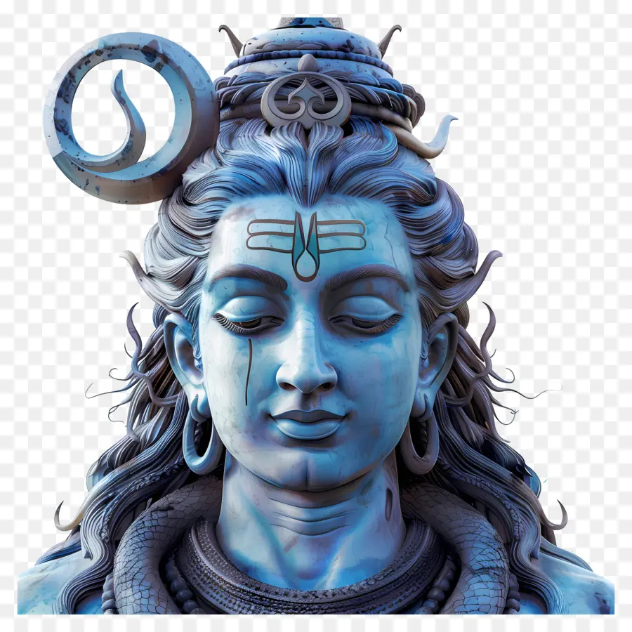 Shiva - Lord Vishnu Porträt, Schwarzweißbild