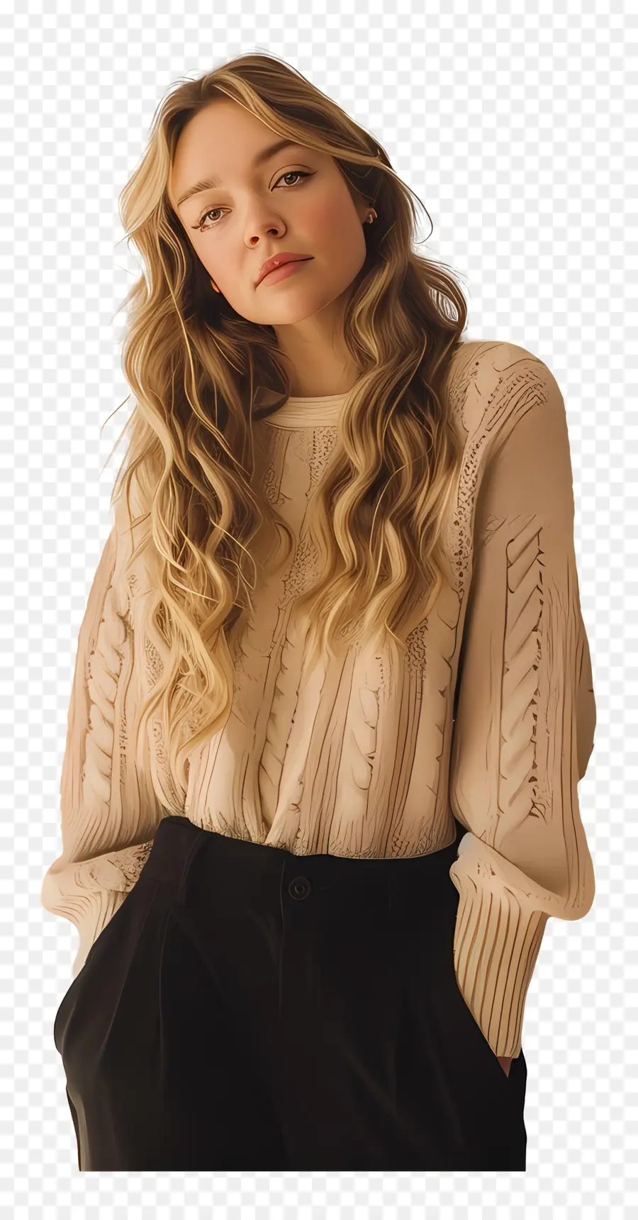sydney sweeney fashion women's clothing sweater beige