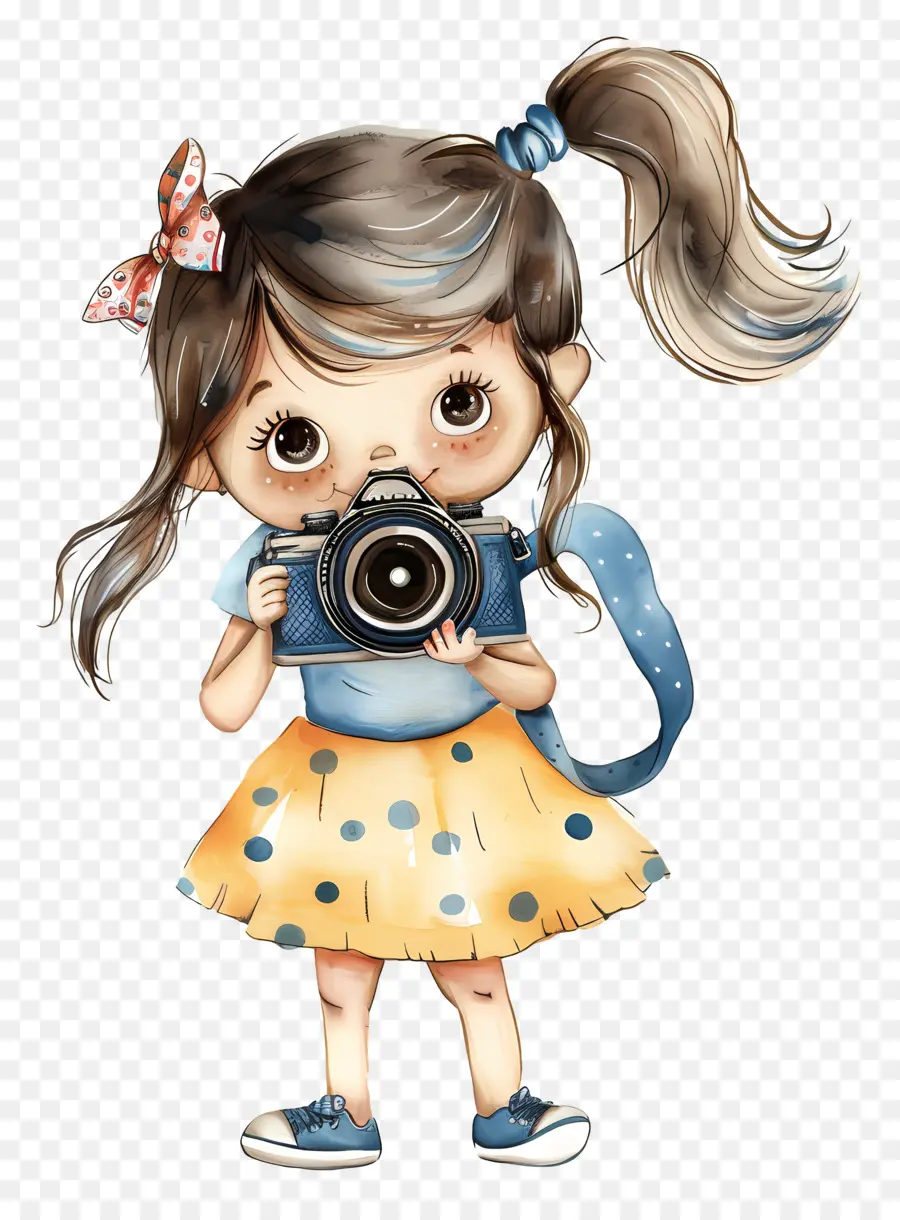 Fotos süßes Mädchen Selfie Kamera Bob Haarschnitt machen - Mädchen, das Selfie mit Kamera nimmt und lächelt. 
Feedback angefordert