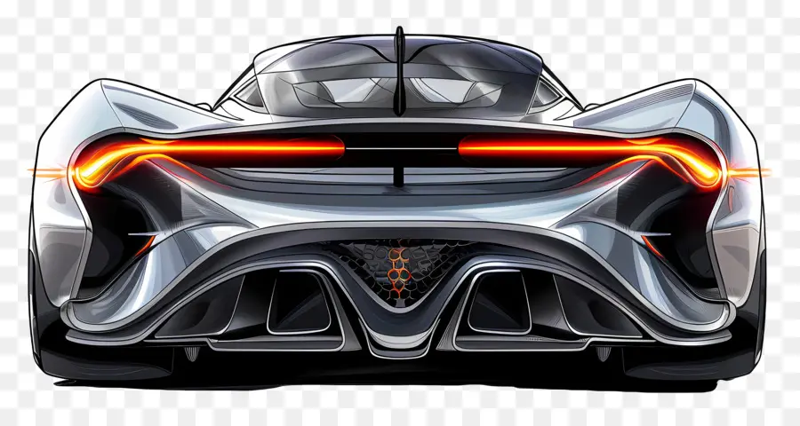 Lotus Evija Futuristisches Auto Transparent Banach beleuchtete Scheinwerfer schlankes Design - Schlankes futuristisches Auto mit transparentem Baldachin