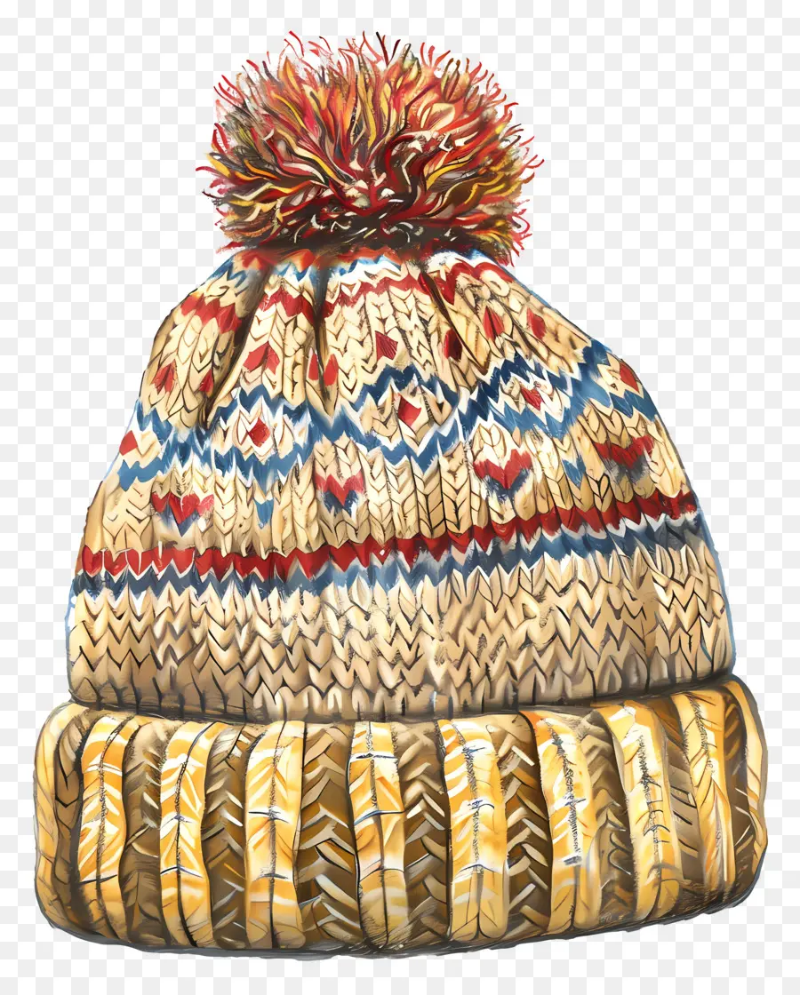 Capo in maglia in lana di berretto a maglia in lana di cotone - Beanie a maglia colorato in lana e cotone
