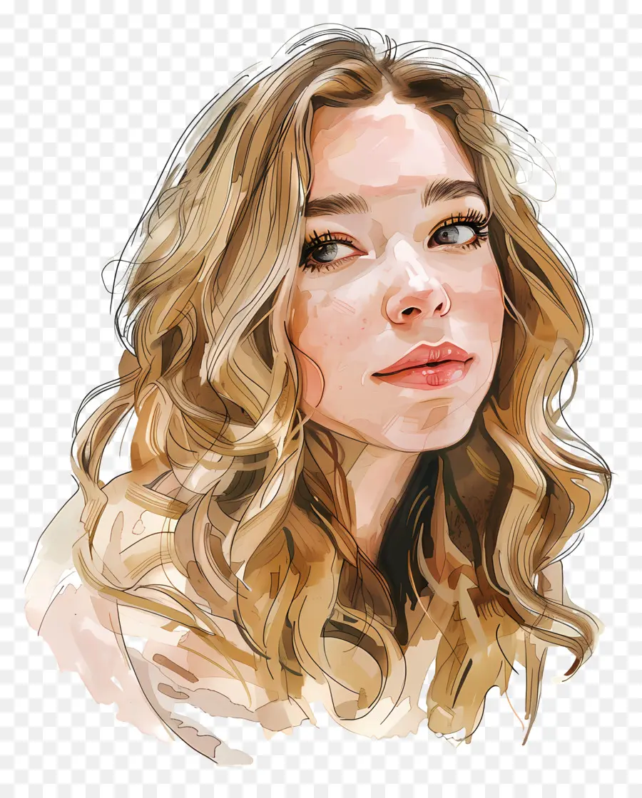 sydney sweeney blonde hair ethereal beauty dreamy painting translucent skin