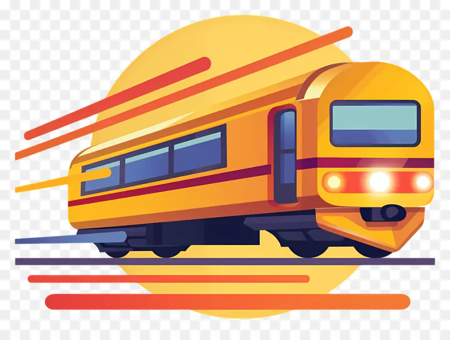 Railway di trasporto a velocità di treno emoji - Il treno colorato eccesso di treni con il sole splendente