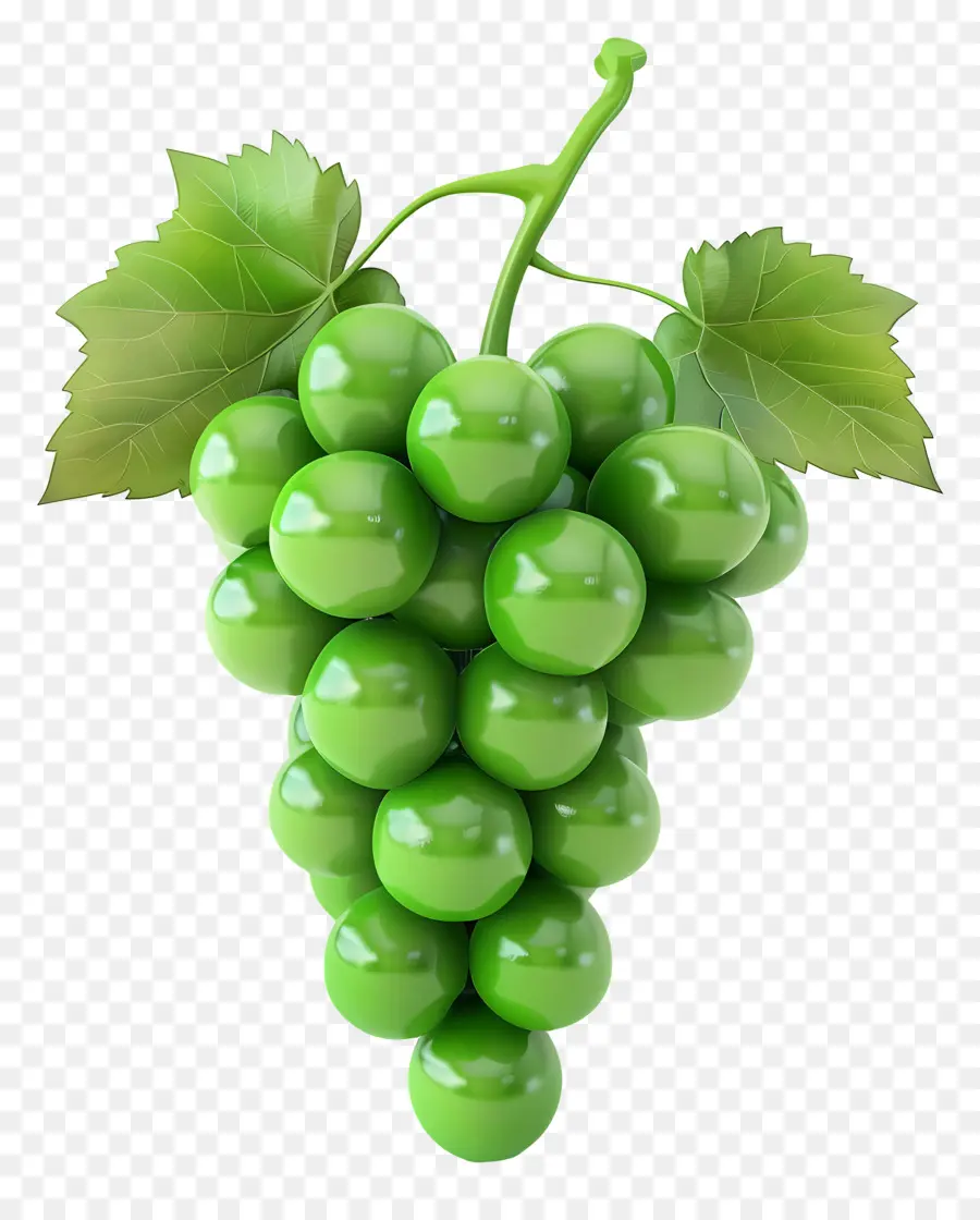 grüne Trauben grüne Trauben Cluster -Stammblätter - Reife grüne Trauben auf schwarzem Hintergrund