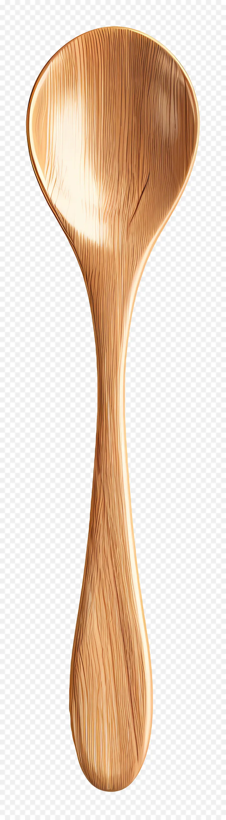 cucchiaio di legno - Cucchiaio di legno artigianale con elegante design curvo