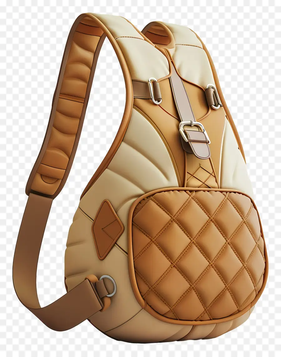 sling bag nike backpack brown tan backpack quilted pattern black zipper