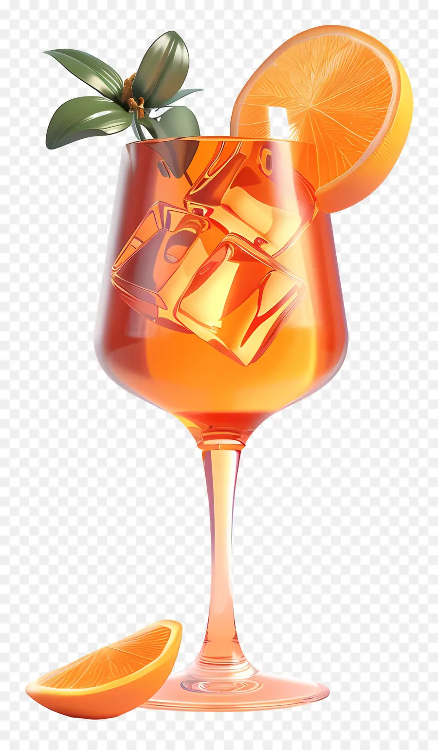 arancione - Cocktail arancione con limone, oliva, contorno di rosmarino