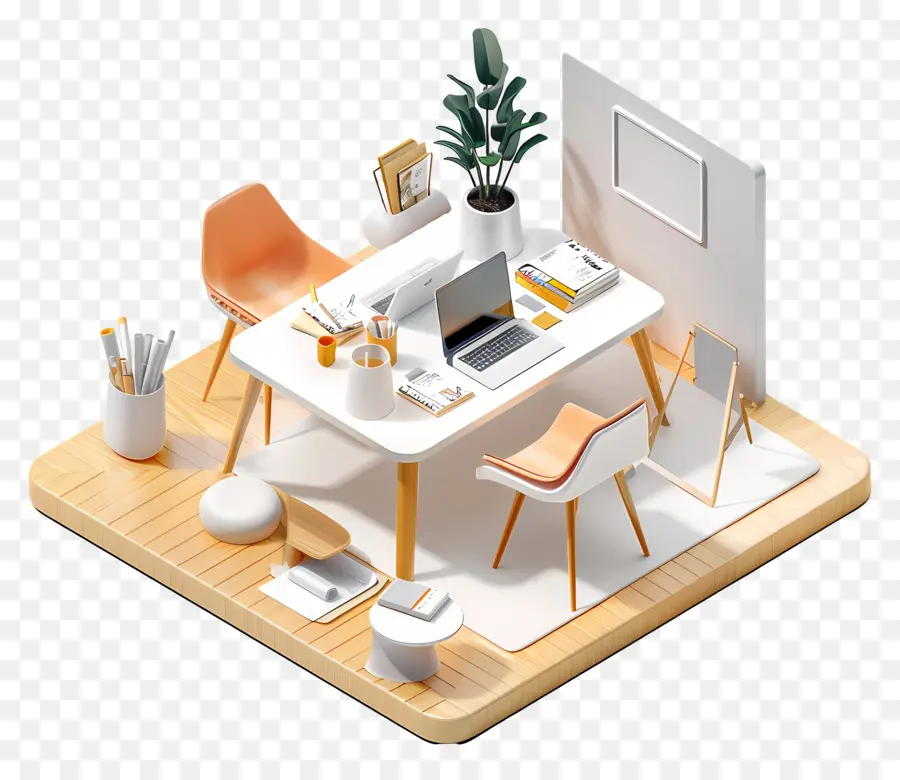 Office Desk Home Office Komfortabler Arbeitsbereich Natural Light Cozy Decor - Gemütlicher und einladender Raum mit natürlichem Licht