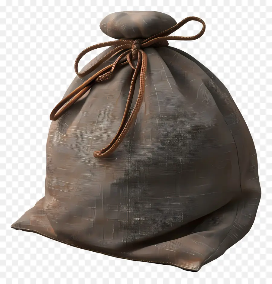 sacca bindle sacca in pelle vintage corda maniglie manici e strappi - Vecchia borsa in pelle marrone con corde attaccate