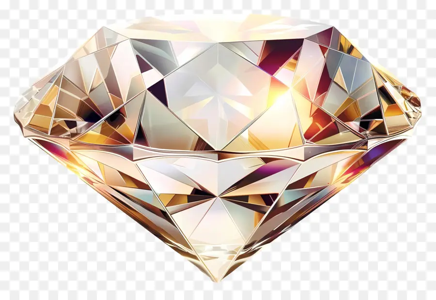 kostbare Diamantkristall -funkelnde Facetten - Transparenter Diamantgeschnitten mit vielen Facetten