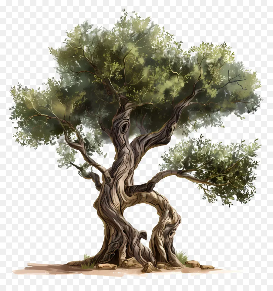 olivenbaum - Detailliert, alte Zeichnung von Olivenbaum gelassen