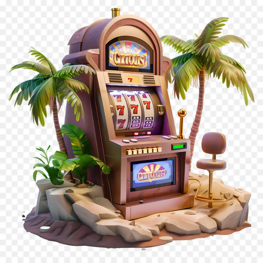 cây cọ - Máy chơi game theo chủ đề nhiệt đới với các tính năng thưởng