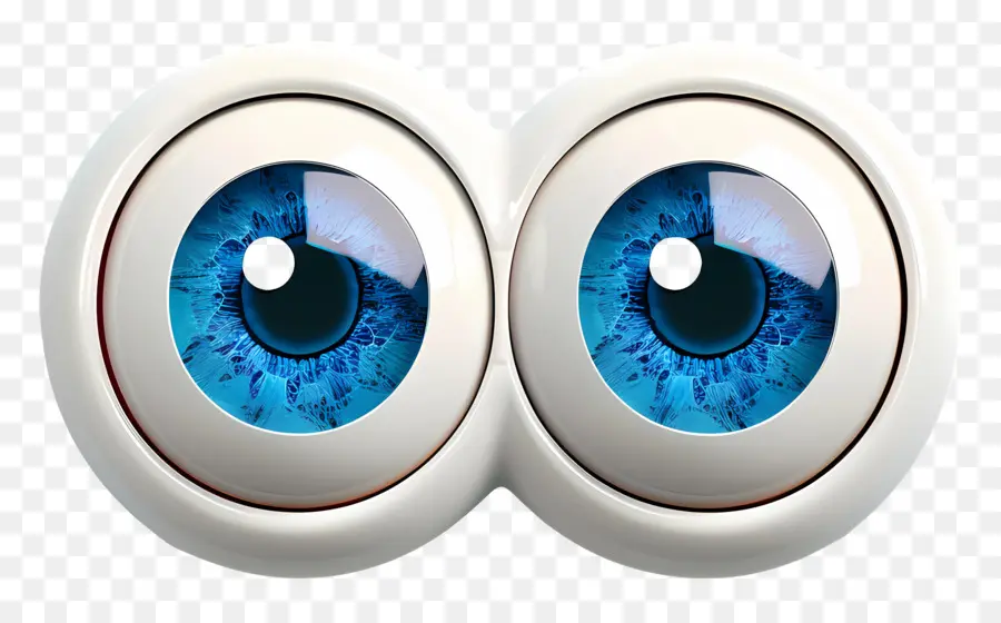 Googly Augen - Blaue Augen in weißer Kugel, realistisches Aussehen