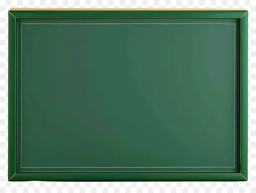 leere Blackboardgrün -Tafel glatte Oberfläche Saubere Kanten lebendige grüne Farbe - Grüne Tafel mit sauberen Kanten und Rahmen