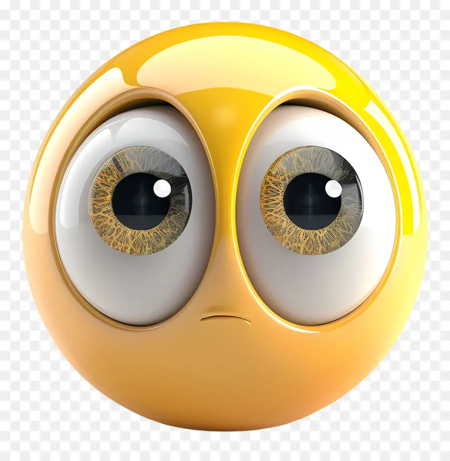 Googly Augen - Cartoongesicht mit großen Augen, unheimlicher Ausdruck