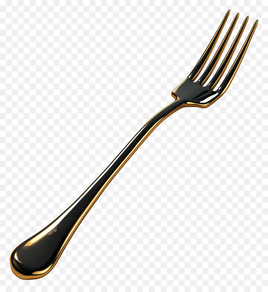 Fork Silver Fork Fork Thép không gỉ Thép Da dao kéo - Phù bạc với tay cầm màu đen trên nền đen