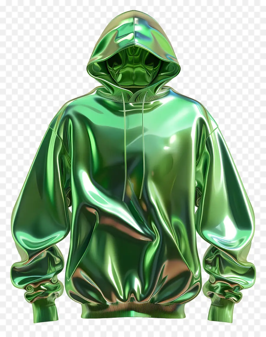hoodie reflective hoodie metal-like fabric fashion forward sleek design