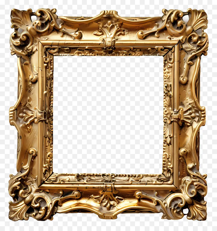 montatura in oro - Frame dorato con design intricato per il display