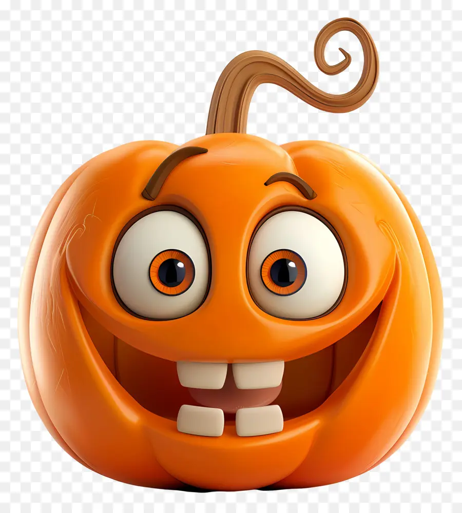 Halloween - Zucca intagliata con ampio sorriso, sfondo nero