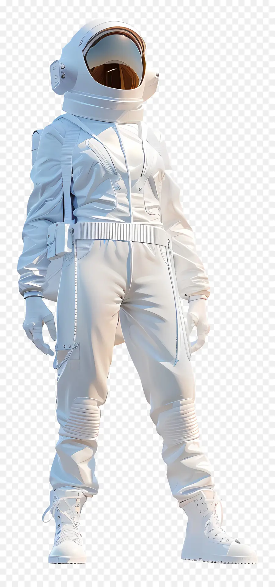 L'astronauta - Donna astronauta in abito bianco, casco