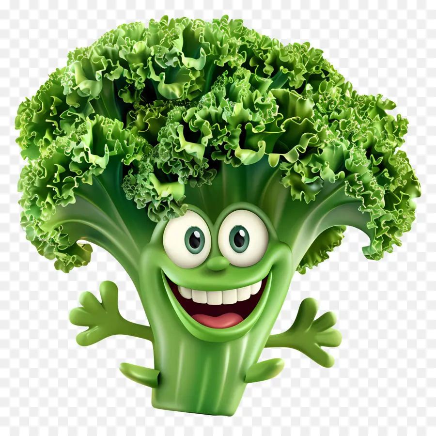 3D-Cartoon Gemüsegrün blatt Gemüse lächelnde Blatt Happy Pflanzenpersonenförmige Blatt - Lächelndes humanoides Blatt von Reben umgeben